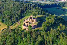 Fortress ruins Hochburg near Emmendingen from the north in the district Windenreute in Emmendingen in the state Baden-Wuerttemberg, Germany