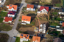 On the high trail in Kandel in the state Rhineland-Palatinate, Germany from a drone
