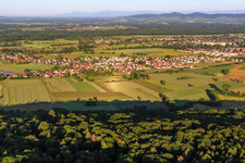 View of the town from the east in the district Kollmarsreute in Emmendingen in the state Baden-Wuerttemberg, Germany