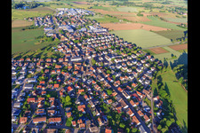 Village overview from the northeast in the district Lörch in Sexau in the state Baden-Wuerttemberg, Germany
