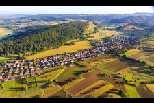 Village overview from the southeast in Sexau in the state Baden-Wuerttemberg, Germany