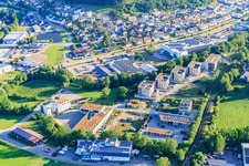 Weilertalstraße commercial area with TEAM GRÜN Furtner-Althaus Garden and Landscape Construction GmbH and Obere Metzgerei Franz Winterhalter GmbH in Elzach in the state Baden-Wuerttemberg, Germany