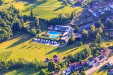 Oberprechtal swimming pool and Elzwiese motorhome parking area in the district Dorf in Elzach in the state Baden-Wuerttemberg, Germany