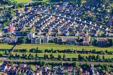 Residential area on the Kinzig between Hegerfeldstraße and Gerwigstr in Hausach in the state Baden-Wuerttemberg, Germany