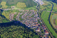 View of the town from the northeast in Hausach in the state Baden-Wuerttemberg, Germany