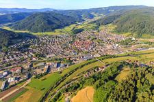 City view from the north in Haslach im Kinzigtal in the state Baden-Wuerttemberg, Germany