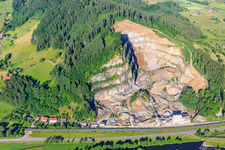 Quarry of Schotterwerk Steinach GmbH in Steinach in the state Baden-Wuerttemberg, Germany