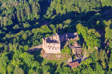 Hohengeroldseck Castle ruins on the Schloßberg from the northeast in Seelbach in the state Baden-Wuerttemberg, Germany