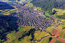 Overview of the Schuttertal valley from the northeast in Seelbach in the state Baden-Wuerttemberg, Germany