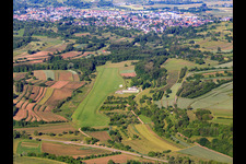 Runway 25 of Altdorf Airport-Wallburg in the district Wallburg in Ettenheim in the state Baden-Wuerttemberg, Germany