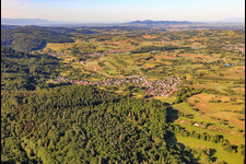 Village overview from the northeast in the district Wallburg in Ettenheim in the state Baden-Wuerttemberg, Germany