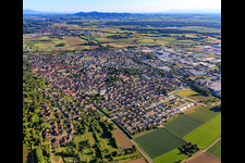 City view from the north in Herbolzheim in the state Baden-Wuerttemberg, Germany