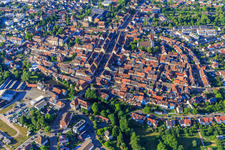 Upper and lower circle and main street from the south in the district Wonnental in Kenzingen in the state Baden-Wuerttemberg, Germany