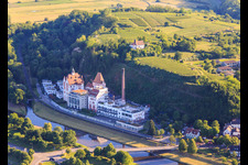 Former Riegeler Brewery on the Elz with Messmer Art Gallery and Römerbräu Riegel - Brewery in Riegel am Kaiserstuhl in the state Baden-Wuerttemberg, Germany
