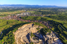 Aerial photograpy of Quarry Bötzingen of HANS G. HAURI KG Mineralstoffwerke in the district Oberschaffhausen in Bötzingen in the state Baden-Wuerttemberg, Germany
