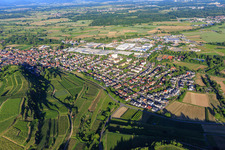 View of the town from the west in Bötzingen in the state Baden-Wuerttemberg, Germany