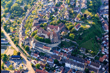 Aerial view of Breisach Minster St. Stephen in Breisach am Rhein in the state Baden-Wuerttemberg, Germany