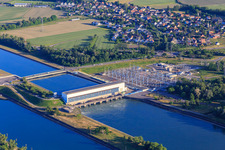 Hydroelectric power station in Vogelgrun in the state Haut-Rhin, France