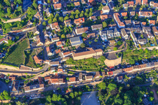 Aerial view of Jump between Schulgasse and Fischerhalde in Breisach am Rhein in the state Baden-Wuerttemberg, Germany