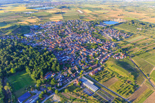 View of the town from the southwest in Sasbach am Kaiserstuhl in the state Baden-Wuerttemberg, Germany