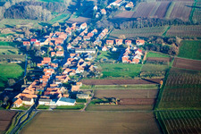 Village view from the west in Hergersweiler in the state Rhineland-Palatinate, Germany