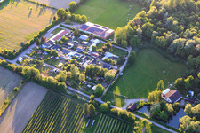 Club grounds of the Archery Friends Wyhl eV, Small Animal Breeding Club Wyhl and Dog Lovers Club in Wyhl am Kaiserstuhl in the state Baden-Wuerttemberg, Germany