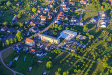 Rheinwaldhalle and municipal daycare center Blumenwiese in Weisweil in the state Baden-Wuerttemberg, Germany