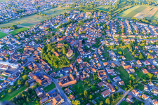 City view from the southwest in Mahlberg in the state Baden-Wuerttemberg, Germany