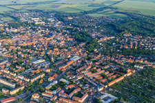 High Street from the northwest in Aschersleben in the state Saxony-Anhalt, Germany