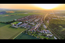 Overview of the town from the east in the district Nachterstedt in Seeland in the state Saxony-Anhalt, Germany