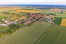 View from the north in the district Badeborn in Ballenstedt in the state Saxony-Anhalt, Germany