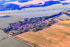 Village view from the north in the district Ulzigerode in Arnstein in the state Saxony-Anhalt, Germany