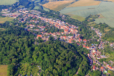 View of the town from the northeast in Mansfeld in the state Saxony-Anhalt, Germany