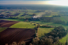 Schaidter Mill in the district Schaidt in Wörth am Rhein in the state Rhineland-Palatinate, Germany out of the air