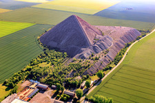Pyramid of the Mansfeld region - Thälmann Shaft slate dump in the district Hübitz in Gerbstedt in the state Saxony-Anhalt, Germany