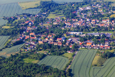 Village view from the north in the district Volkstedt in Eisleben in the state Saxony-Anhalt, Germany
