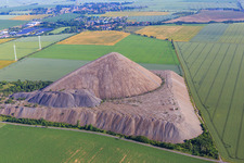 Pyramid of the Mansfeld region - slate dump in the district Hübitz in Gerbstedt in the state Saxony-Anhalt, Germany