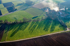 Bird's eye view of Schaidter Mill in the district Schaidt in Wörth am Rhein in the state Rhineland-Palatinate, Germany