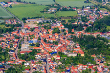 B185, Lange Straße and Siederstr in the district Ermsleben in Falkenstein in the state Saxony-Anhalt, Germany