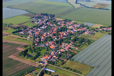 Village view from the northeast in the district Radisleben in Ballenstedt in the state Saxony-Anhalt, Germany