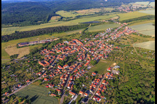 View of the town from the east in the district Timmenrode in Blankenburg in the state Saxony-Anhalt, Germany