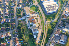 Office building of BRANDMAUER IT GmbH and medical center Teampraxis Bellheim with Sonnen-Apotheke in Bellheim in the state Rhineland-Palatinate, Germany
