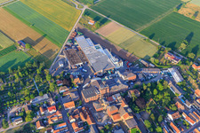 BELLHEIMER BREWERY - PARK & Bellheimer Breweries GmbH & Co. KG in Bellheim in the state Rhineland-Palatinate, Germany viewn from the air