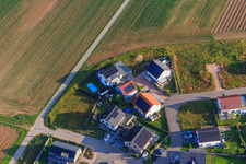 New development area K2 in Kandel in the state Rhineland-Palatinate, Germany from the plane