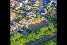 Excavation pit for rainwater retention basin at Bahnhofstr in Winden in the state Rhineland-Palatinate, Germany