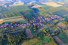 Aerial photograpy of Village view from the north in Hergersweiler in the state Rhineland-Palatinate, Germany