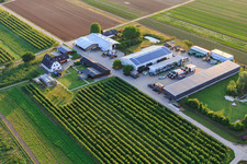 Aerial photograpy of Farmer's Garden in Winden in the state Rhineland-Palatinate, Germany