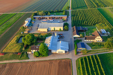 Oblique view of Farmer's Garden in Winden in the state Rhineland-Palatinate, Germany
