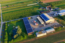 Farmer's Garden in Winden in the state Rhineland-Palatinate, Germany from the drone perspective