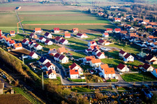 Aerial view of At the Anheide in the district Schaidt in Wörth am Rhein in the state Rhineland-Palatinate, Germany
